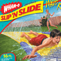 illustration of “Slip ‘N Slide” brand identity and package design system redesign for Wham-O.