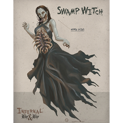 illustration of Character design of swamp witch