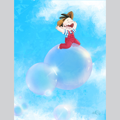 illustration of Soap bubbles are the best way to travel and discover new places as you float with the wind.

Illustration - Procreate - 2020
Art for kids, storytelling, character design, e-learning, Children illustration, kids book, 