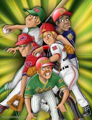 illustration of Baseball Character Design