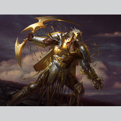 illustration of Mirran Crusader is a card illustration for Magic the Gathering's 
