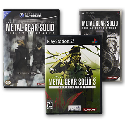 illustration of Various package design for Metal Gear