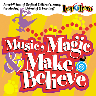 illustration of Cover design for a preschool music CD.