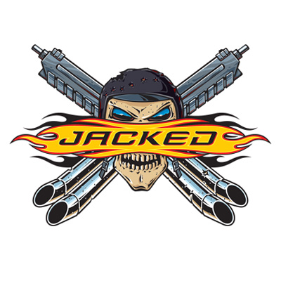 illustration of “Jacked” logo design for The 3DO Company.