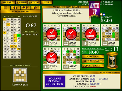 illustration of Poker Bingo Online Flash Game. Game Design, Flash graphics, Artwork.