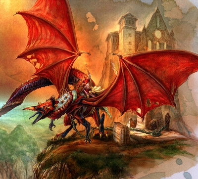 illustration of Cardinal Dragon was created for the McFarlane Companies MySpace dragon fan art contest.  It won a spot in the top 8 winners.