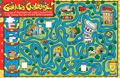 illustration of Maze Game, Kids Menu