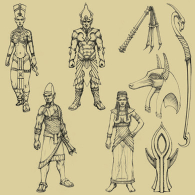 illustration of More character designs of the Imouha for Red Juggernaut.