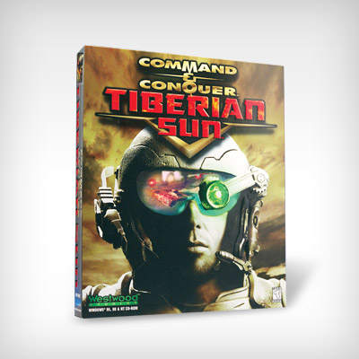 illustration of Packaging design for Westwood Studios' Command & Conquer Tiberian Sun video game