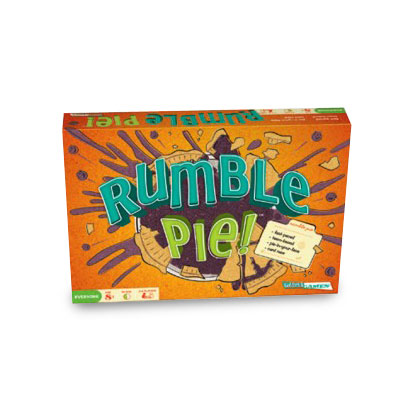 illustration of Our longtime client, Goldbrick Games, has turned to us for several family-oriented play games over the past several years. The games, aimed at the mass retail market, are always intelligent and fun.
Following the package design for Rumble Pie, we developed the demo animation.