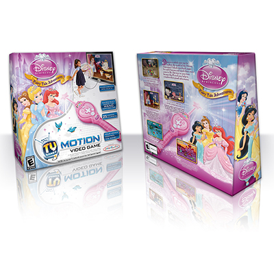illustration of Package design with product illustration and Disney licensed characters