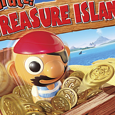 illustration of Boxed game cover artwork for Pop-Up Pirate Treasure Island.