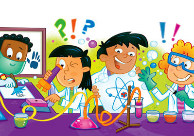 illustration of BANNER FOR SCIENCE LAB EXPERIMENTS