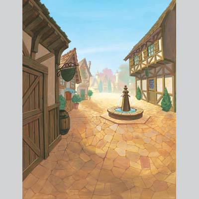 illustration of 2D, Background Art, Environments, Architecture