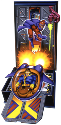 illustration of One of a series, this illustration was for the front of Marvel's Xmen Adventure Box series done through Howard Temner Design, in New York.