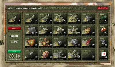 illustration of  Pulp Studios Inc. created a wide variety of icons to represent weapons the user would equip during gameplay. 