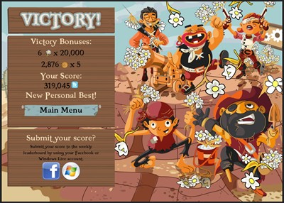 illustration of Pirates Love Daisies is an HTML 5 game created for Microsoft. Pulp Studios Inc. provided art direction, assistance in concept development, UI design and all artwork including in game animation. These are the pirates from the game.
