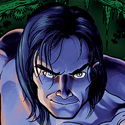 illustration of John Clayton II, Viscount Greystoke — better known as Tarzan of the Apes — on the prowl