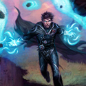 illustration of Game card packaging art featuring Jace the Planeswalker.