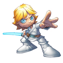 illustration of Cartoon Luke Skywalker (Star Wars)