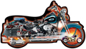 illustration of This Harley shaped puzzle was created for an ad agency. Utilizing Photoshops powerful tools, photos were manipulated, rendered and combined seamlessly.