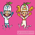 illustration of Cartoon Mascot Characters - Vector illustration