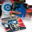 illustration of Merchandise and promotional design for multiple video game licenses, including Westwood Studios' Command & Conquer, Renegade, Dune and Nox 