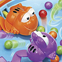illustration of Game box artwork for the frenzied game Feeding Froggies.