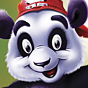 illustration of One of 3 cool Panda characters created for the children's soft drink range - Panda Pops.
