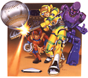 illustration of Sega contacted me to do their Sega Genesis release of Super Baseball 2020, and wanted a futuristic take on the game, and a robot umpire.