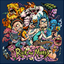 illustration of This was created for an official Rick and Morty design contest, and the design won third place!  The shirt will be available for sale in the official Rick and Morty outlets.  I'm super-thrilled to have my artwork hand-picked by the creators of one of my favorite shows.  In addition to the prize money, I'll also be getting a sweet Rick and Morty comic book autographed by the creators!